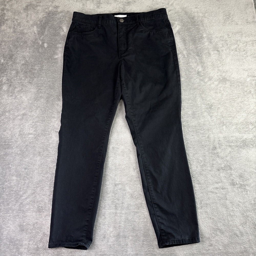 Loft Pants Size 12 /31 Black Chinos Slim Fit Career Preppy Business Casual‎ Mom